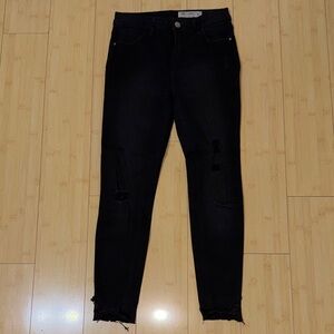 Women's Black Ripped Skinny Jeans